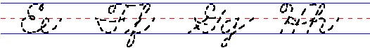 alphabets E e F f G g H h
