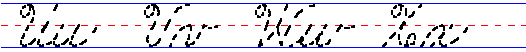 alphabets U u V v W w X x