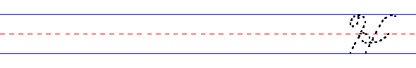 Cursive uppercase lefty h
