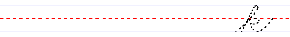 Cursive lowercase k