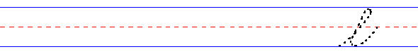 Cursive lowercase l