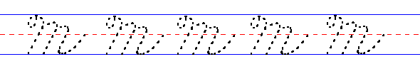 Cursive uppercase m