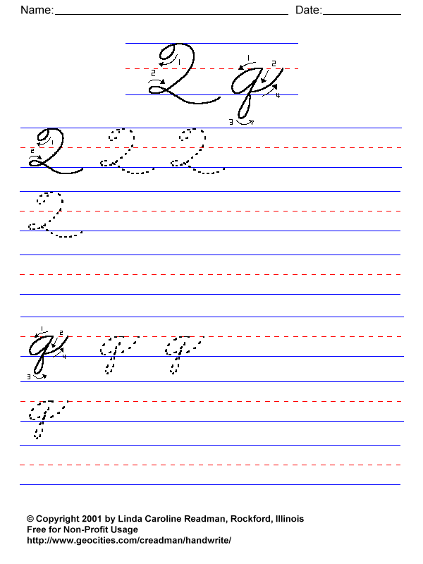 Basic Handwriting For Kids Cursive Alphabets And Numbers