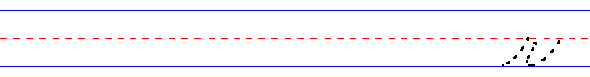 Cursive lowercase lefty r