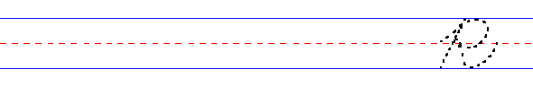 Cursive uppercase lefty r