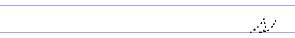 Cursive lowercase lefty s