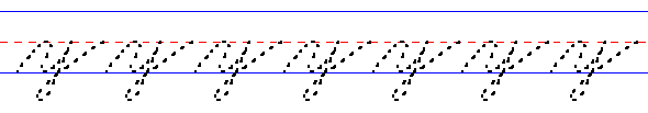 Cursive lowercase y