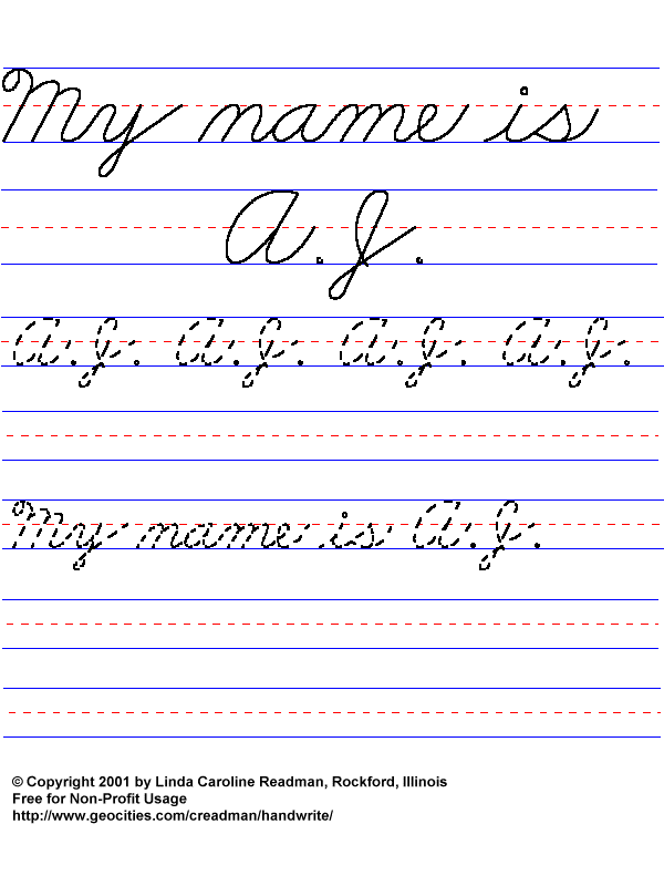 How to write a j in cursive