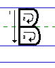 Solid B uppercase with arrows animated