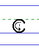 Solid c lowercase with arrows animated