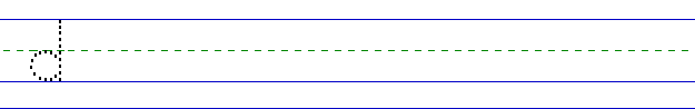 More lowercase D practice line