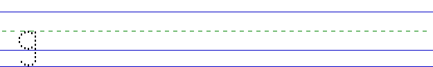 More lowercase G practice line