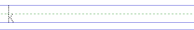 More lowercase K practice line