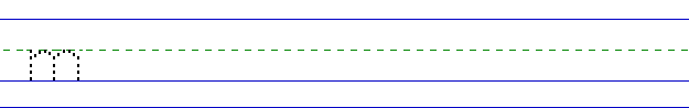 More lowercase M practice line