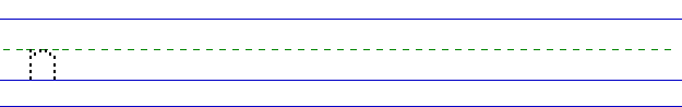 More lowercase N practice line