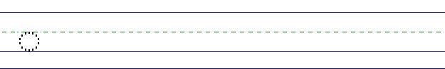 More lowercase O practice line