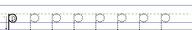 Lowercase a solid line AP and dotted