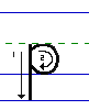 Solid p lowercase with arrows animated