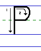 Solid P uppercase with arrows animated