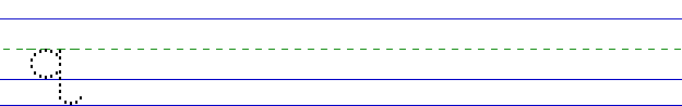 More lowercase Q practice line