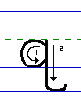 Solid q lowercase with arrows animated