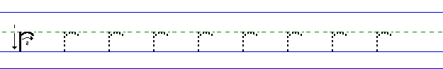 Lowercase a solid line AR and dotted