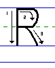Solid R uppercase with arrows animated