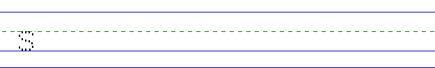 More lowercase S practice line