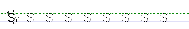Lowercase a solid line AS and dotted