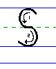 Solid S uppercase with arrows animated
