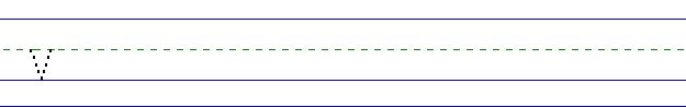 More lowercase V practice line