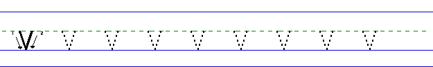 Lowercase a solid line AV and dotted