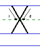 Solid X uppercase with arrows animated