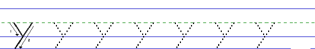 Lowercase a solid line AY and dotted