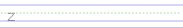 More lowercase Z practice line