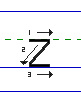 Solid z lowercase with arrows animated