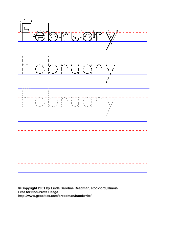 February Worksheet