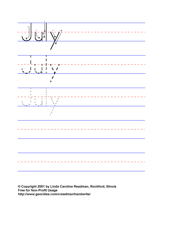 July Worksheet