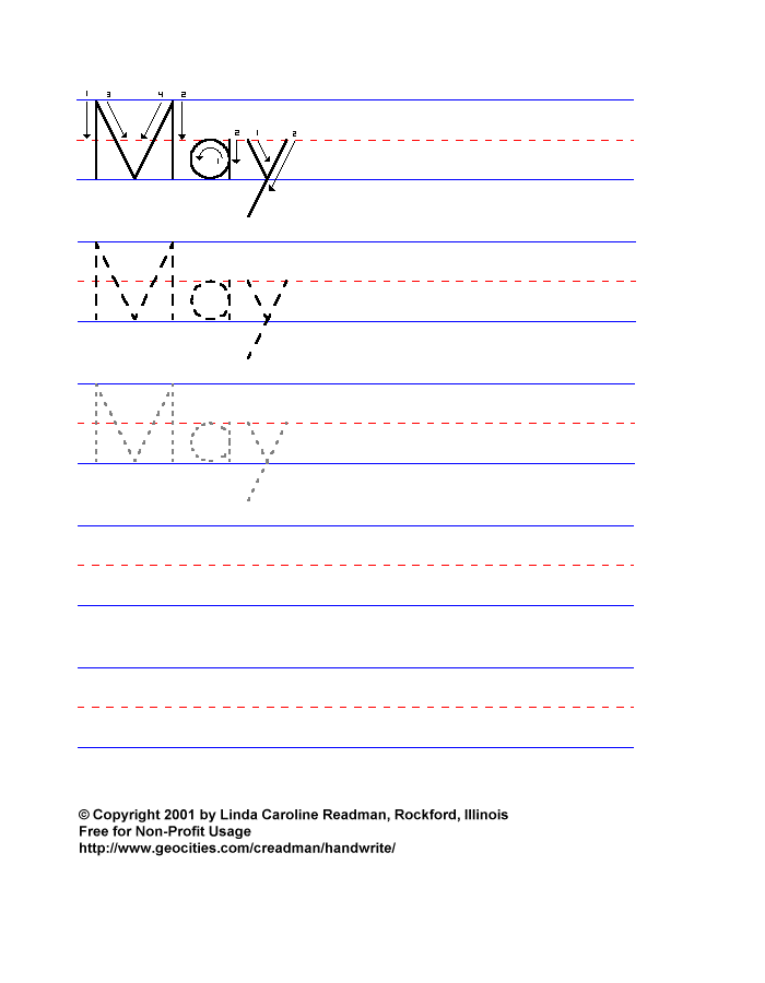 May Worksheet
