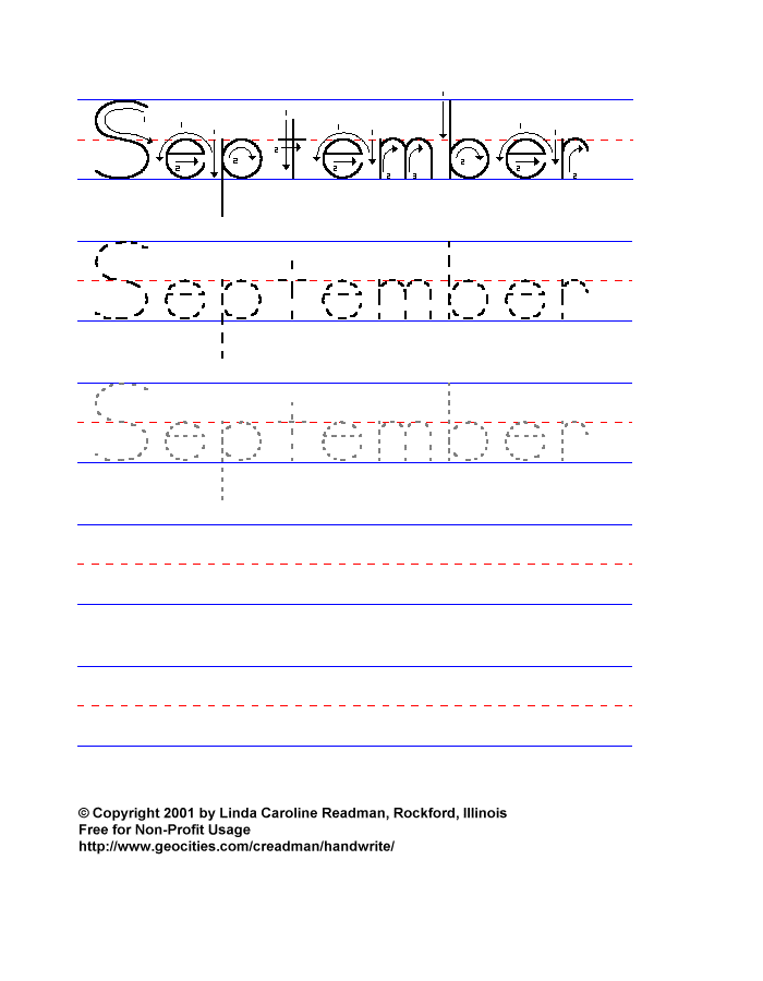 September Worksheet