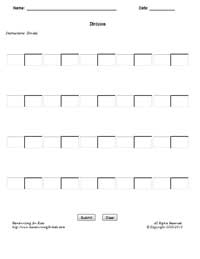 Customized Division Worksheet Sample