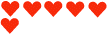 6 hearts