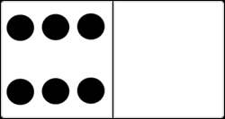 6 dots domino