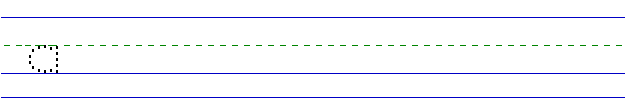 More lowercase A practice line