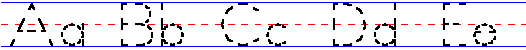 Manuscript Alphabets A B C D E